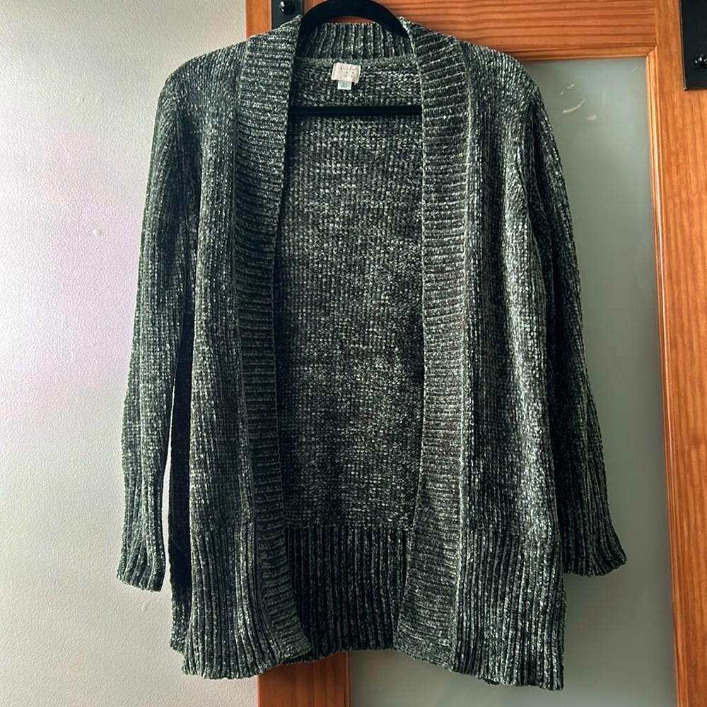 Chenile Pine Green Cardigan 🌲